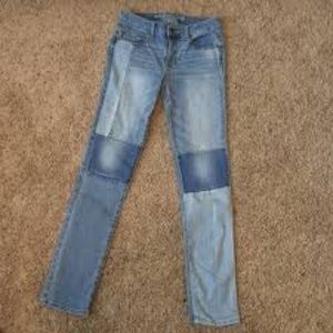 American Eagle Patch Knee Skinny Jeans